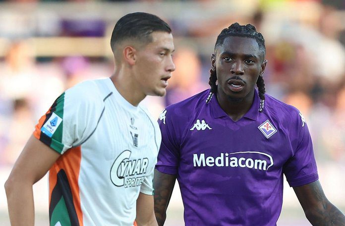 Jay Idzes vs Moise Kean, Fiorentina vs Venezia - Getty Images