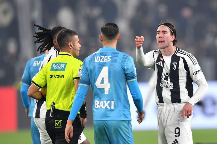 Jay Idzes vs Dusan Vlahovic, Juventus vs Venezia - Getty Images