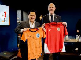 Ketua Umum PSSI Erick Thohir dan Sekjen KNVB Gijs de Jong - PSSI